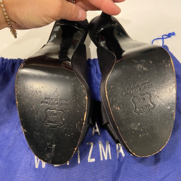 Stuart Weitzman Satin Slingback Sandals - Picture 4 of 4